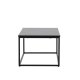 VENTURE DESIGN Mallan salongbord, rektangulrt - svart MDF og stl (60x120)