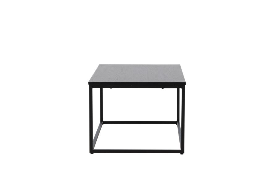 VENTURE DESIGN Mallan salongbord, rektangulrt - svart MDF og stl (60x120)