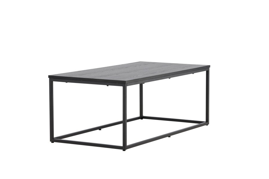 VENTURE DESIGN Mallan salongbord, rektangulrt - svart MDF og stl (60x120)