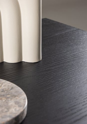 VENTURE DESIGN Mallan salongbord, rektangulrt - svart MDF og stl (60x120)