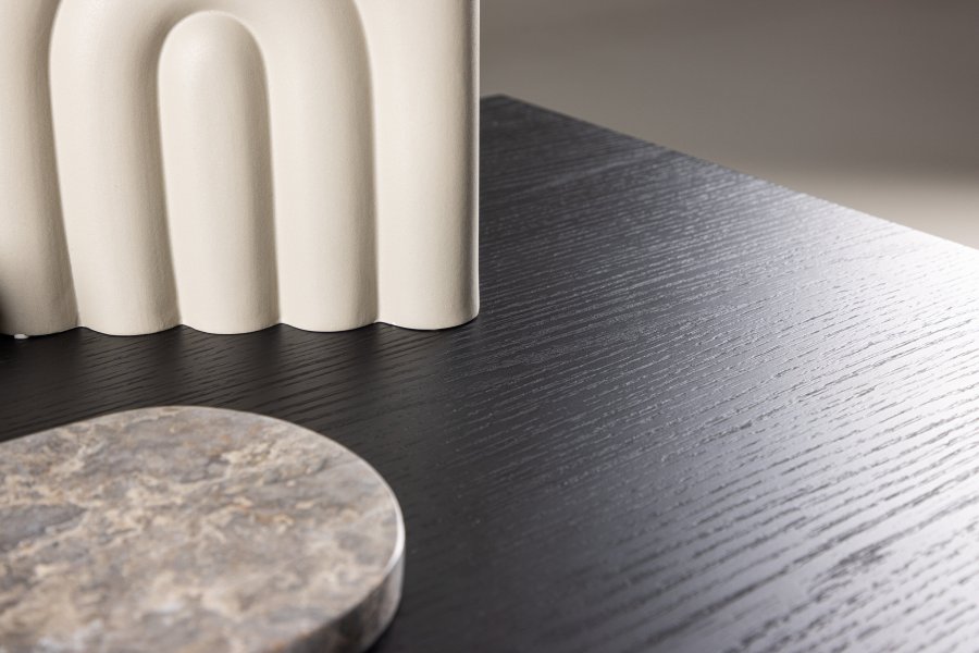 VENTURE DESIGN Mallan salongbord, rektangulrt - svart MDF og stl (60x120)