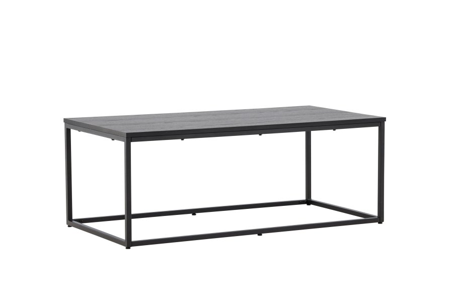 VENTURE DESIGN Mallan salongbord, rektangulrt - svart MDF og stl (60x120)