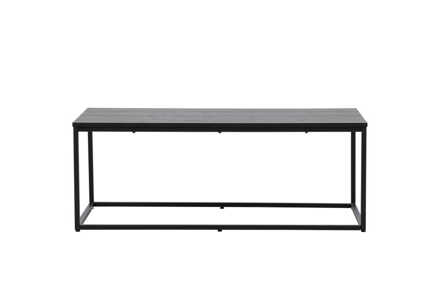 VENTURE DESIGN Mallan salongbord, rektangulrt - svart MDF og stl (60x120)