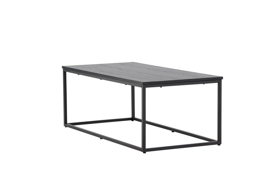 VENTURE DESIGN Mallan salongbord, rektangulrt - svart MDF og stl (60x120)