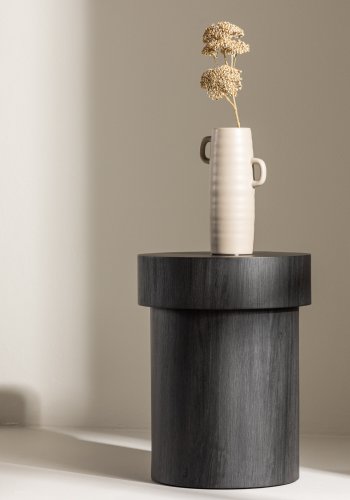 VIND COLLECTION Malung sidebord, rundt - svart MDF (35)