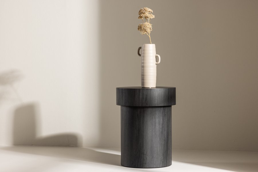 VIND COLLECTION Malung sidebord, rundt - svart MDF (35)