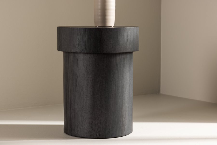 VIND COLLECTION Malung sidebord, rundt - svart MDF (35)