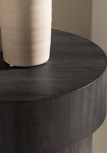 VIND COLLECTION Malung sidebord, rundt - svart MDF (35)