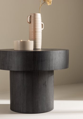 VIND COLLECTION Malung sidebord, rundt - svart MDF (50)