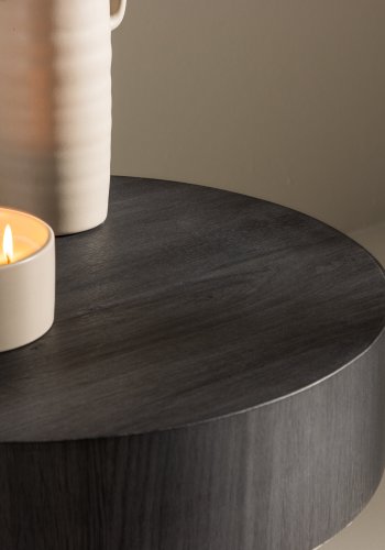VIND COLLECTION Malung sidebord, rundt - svart MDF (50)