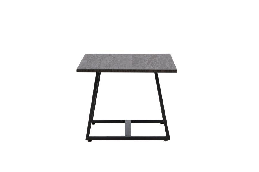 VENTURE DESIGN Plankton salongbord, rektangulrt - svart MDF og stl (110x60)