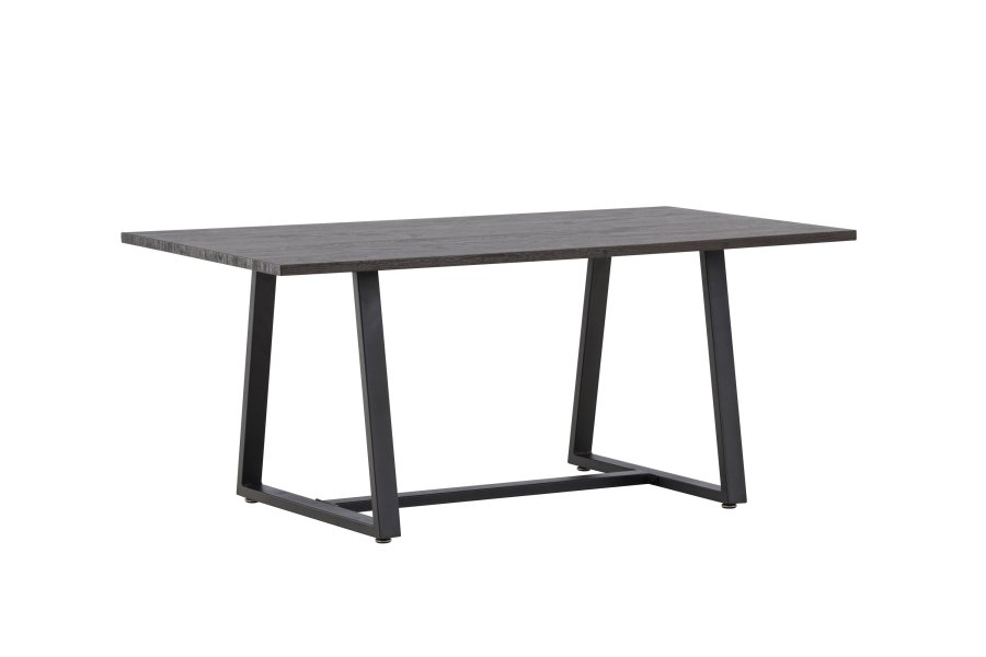 VENTURE DESIGN Plankton salongbord, rektangulrt - svart MDF og stl (110x60)