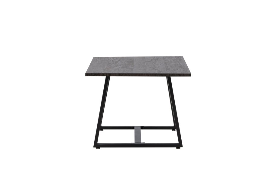 VENTURE DESIGN Plankton salongbord, rektangulrt - svart MDF og stl (110x60)