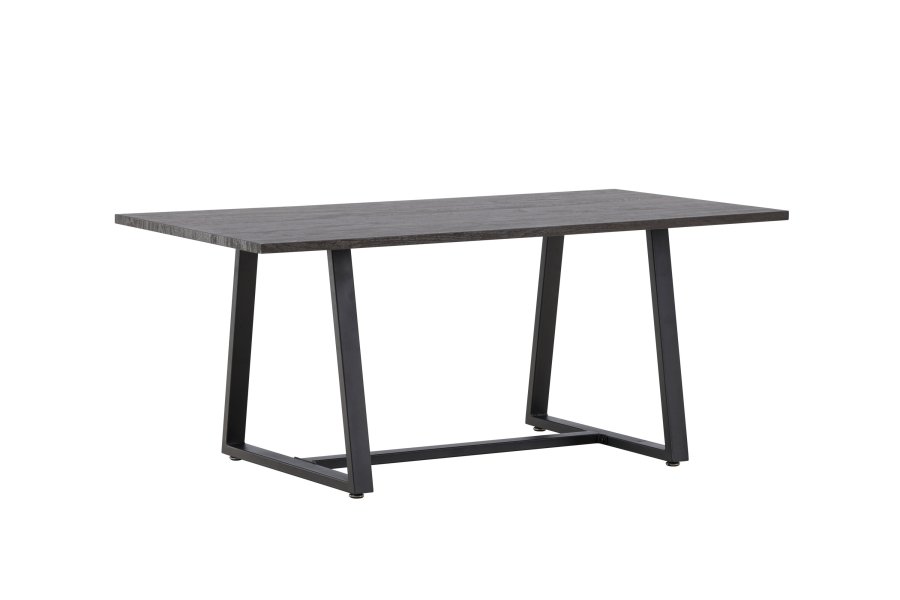 VENTURE DESIGN Plankton salongbord, rektangulrt - svart MDF og stl (110x60)