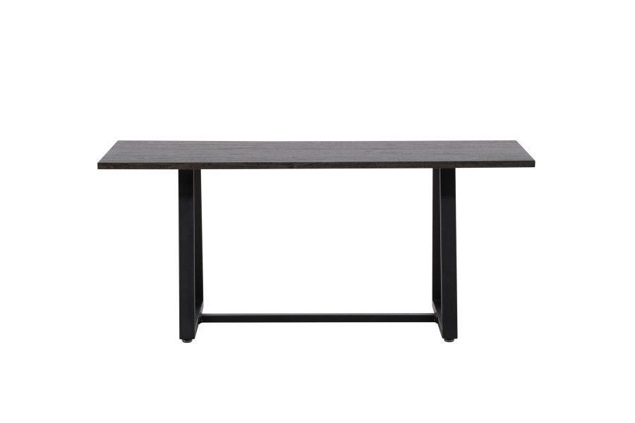 VENTURE DESIGN Plankton salongbord, rektangulrt - svart MDF og stl (110x60)