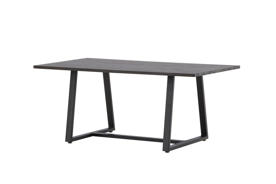 VENTURE DESIGN Plankton salongbord, rektangulrt - svart MDF og stl (110x60)