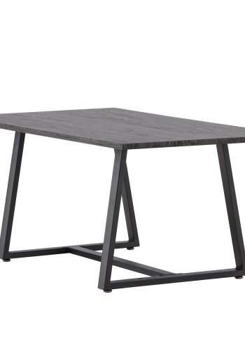 VENTURE DESIGN Plankton salongbord, rektangulrt - svart MDF og stl (110x60)