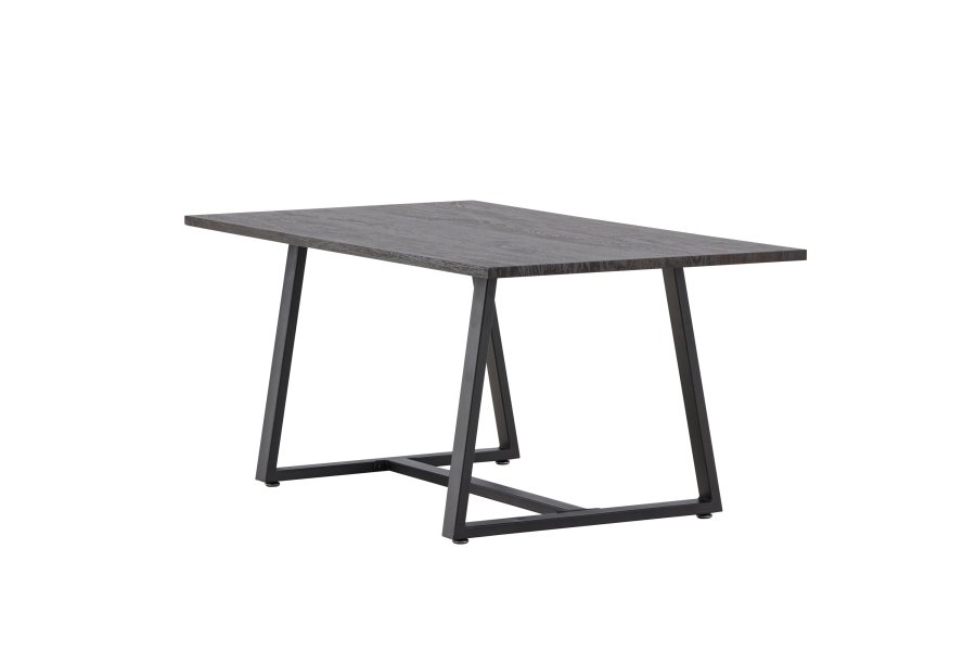 VENTURE DESIGN Plankton salongbord, rektangulrt - svart MDF og stl (110x60)