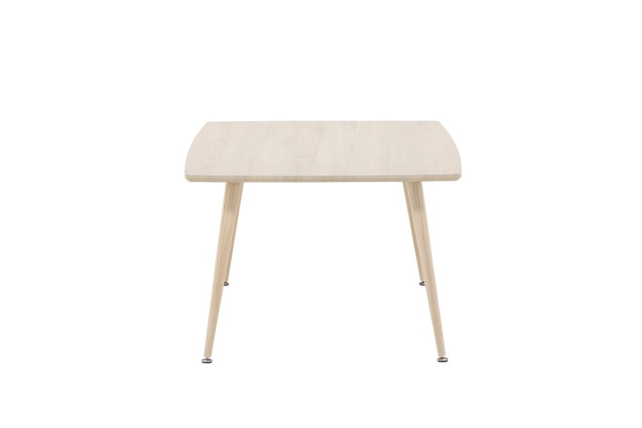 VENTURE DESIGN Plaza salongbord, rektangulrt - hvitkalket MDF og stl (70x120)