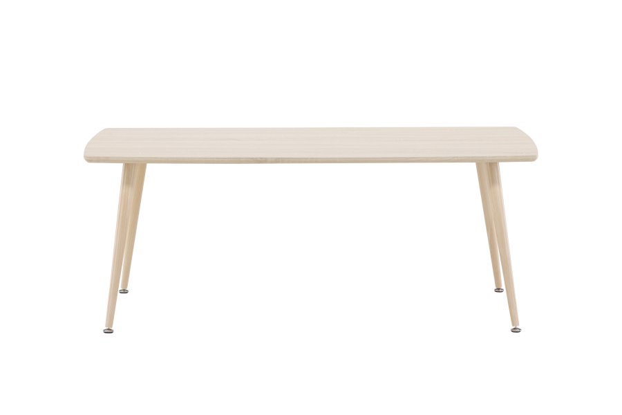 VENTURE DESIGN Plaza salongbord, rektangulrt - hvitkalket MDF og stl (70x120)
