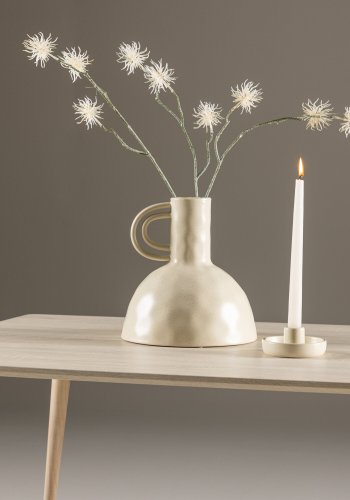 VENTURE DESIGN Plaza salongbord, rektangulrt - hvitkalket MDF og stl (70x120)