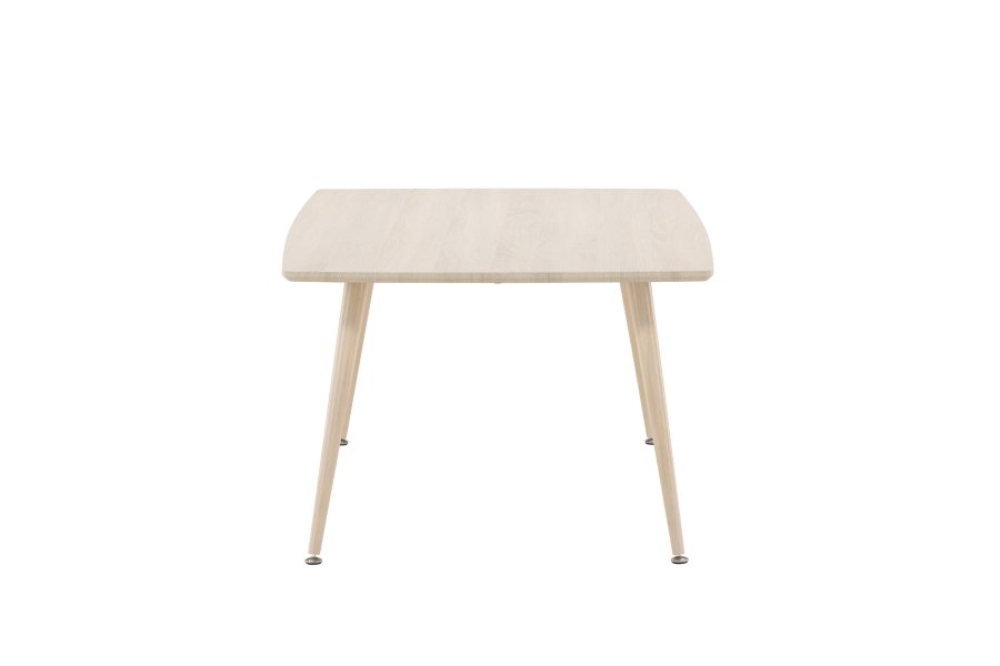 VENTURE DESIGN Plaza salongbord, rektangulrt - hvitkalket MDF og stl (70x120)