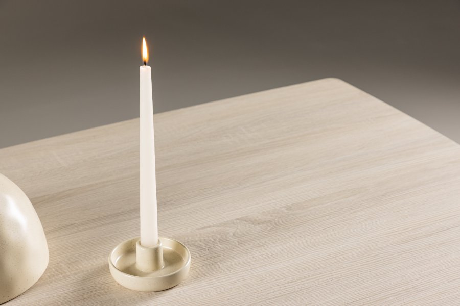 VENTURE DESIGN Plaza salongbord, rektangulrt - hvitkalket MDF og stl (70x120)