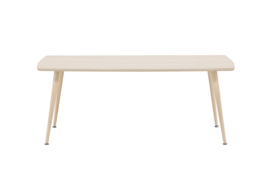 VENTURE DESIGN Plaza salongbord, rektangulrt - hvitkalket MDF og stl (70x120)