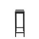 VENTURE DESIGN Rise sidebord, rektangulrt - svart MDF og stl (30x110)