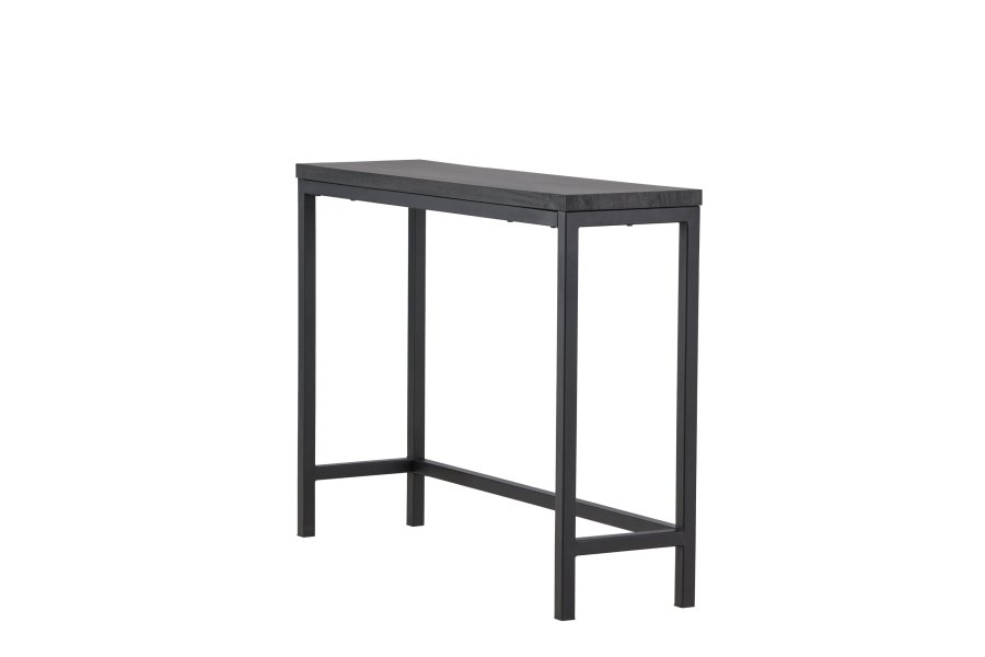 VENTURE DESIGN Rise sidebord, rektangulrt - svart MDF og stl (30x110)