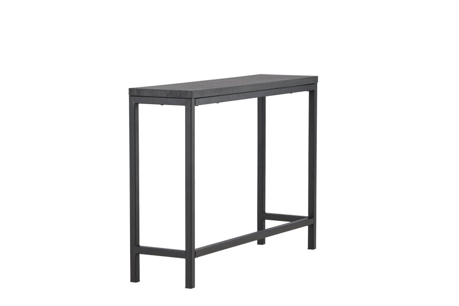 VENTURE DESIGN Rise sidebord, rektangulrt - svart MDF og stl (30x110)