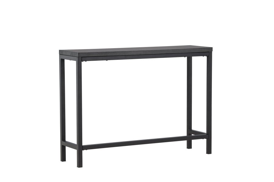 VENTURE DESIGN Rise sidebord, rektangulrt - svart MDF og stl (30x110)