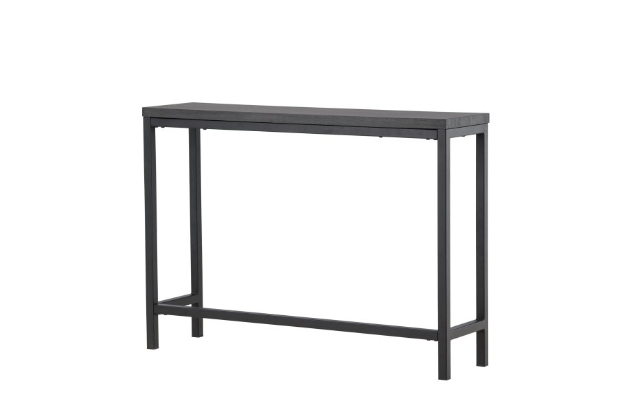 VENTURE DESIGN Rise sidebord, rektangulrt - svart MDF og stl (30x110)