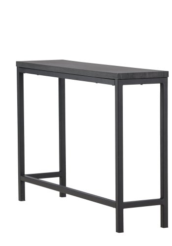 VENTURE DESIGN Rise sidebord, rektangulrt - svart MDF og stl (30x110)