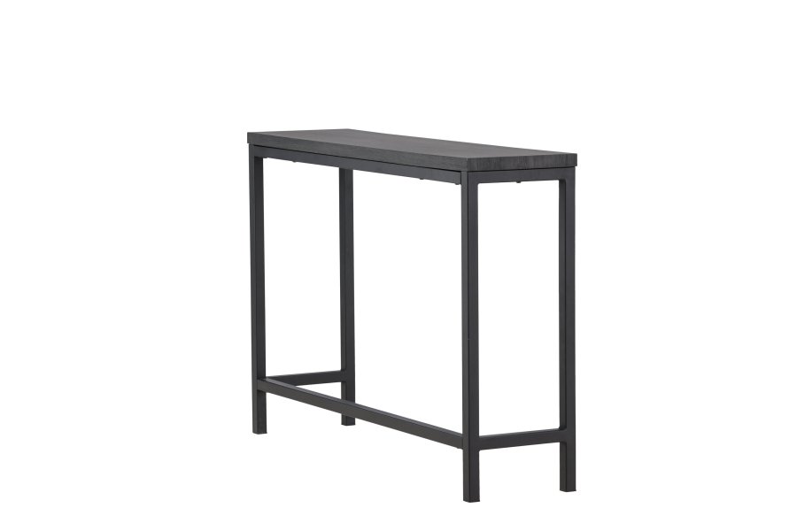 VENTURE DESIGN Rise sidebord, rektangulrt - svart MDF og stl (30x110)