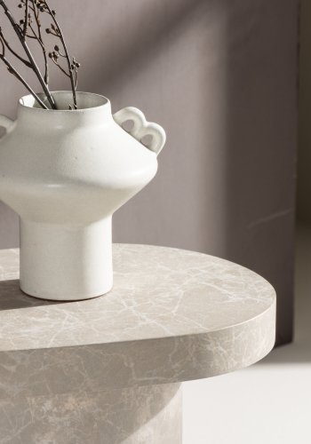 VENTURE DESIGN Bstad sidebord - lys gr betonglook MDF (30x50)