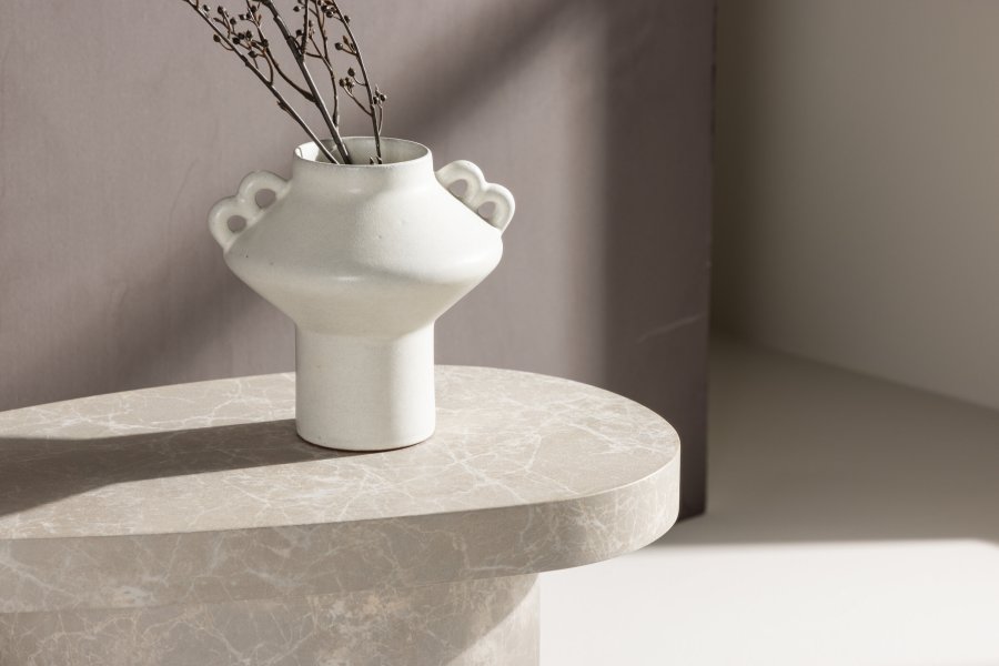 VENTURE DESIGN Bstad sidebord - lys gr betonglook MDF (30x50)