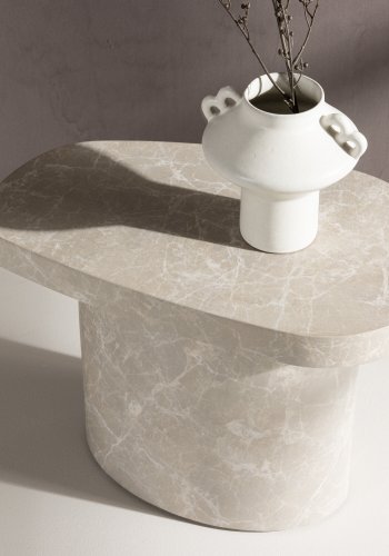 VENTURE DESIGN Bstad sidebord - lys gr betonglook MDF (30x50)