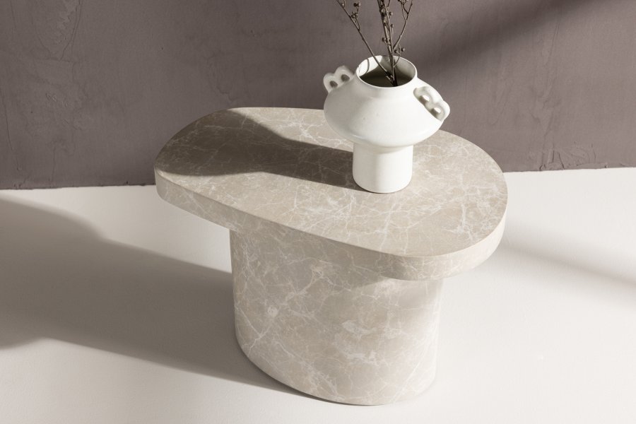 VENTURE DESIGN Bstad sidebord - lys gr betonglook MDF (30x50)