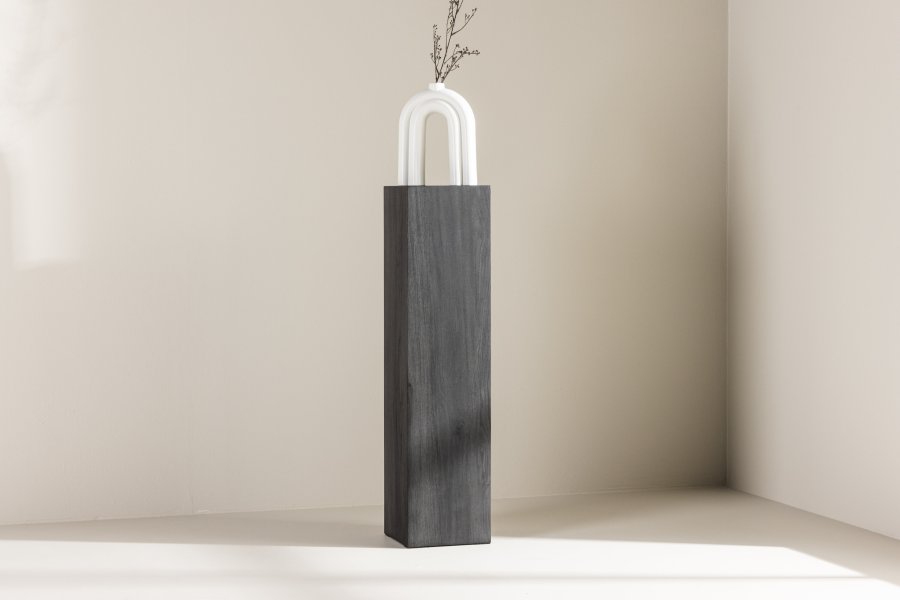 VINNSAMLING Ramsvik pidestall, firkantet - svart MDF (23x23)