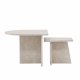 VENTURE DESIGN Sala salongbord - beige marmorlook MDF (60x60) 40x40) (sett med 2)