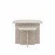 VENTURE DESIGN Sala salongbord - beige marmorlook MDF (60x60) 40x40) (sett med 2)