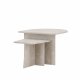 VENTURE DESIGN Sala salongbord - beige marmorlook MDF (60x60) 40x40) (sett med 2)
