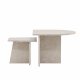 VENTURE DESIGN Sala salongbord - beige marmorlook MDF (60x60) 40x40) (sett med 2)