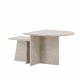 VENTURE DESIGN Sala salongbord - beige marmorlook MDF (60x60) 40x40) (sett med 2)