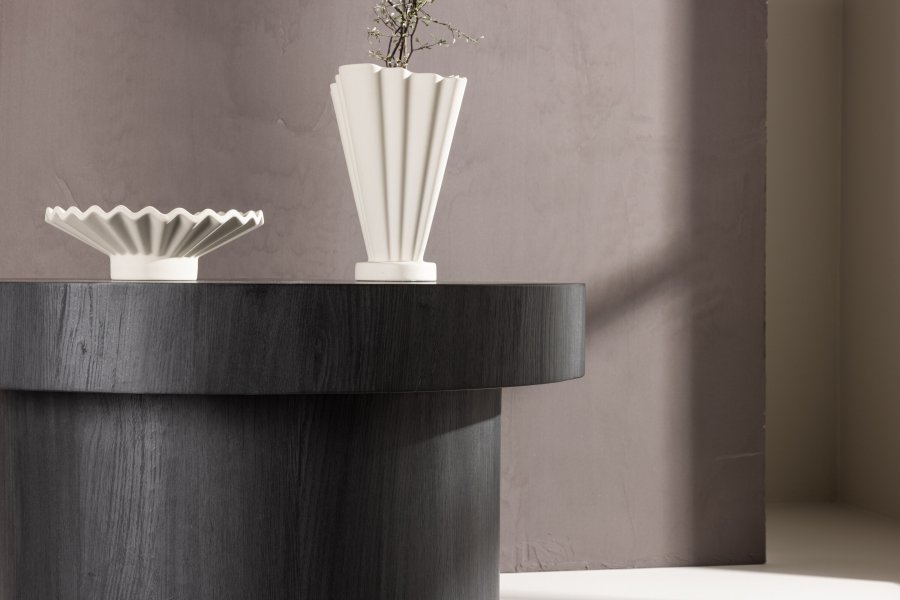 VENTURE DESIGN Malung salongbord, rundt - svart MDF (80)