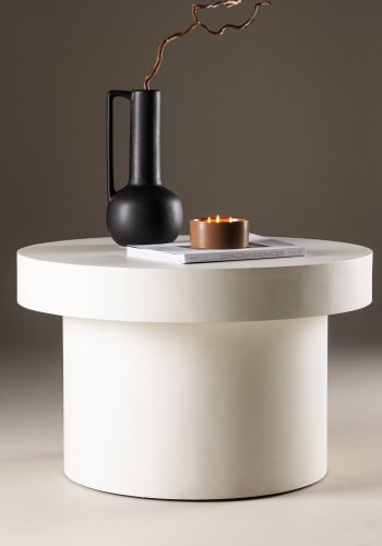 VENTURE DESIGN Malung salongbord, rundt - hvit MDF (80)