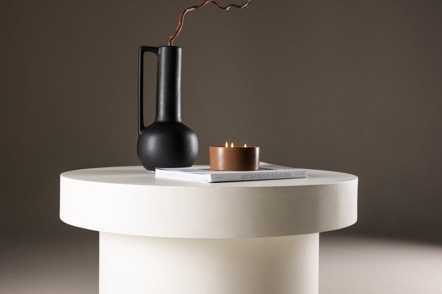 VENTURE DESIGN Malung salongbord, rundt - hvit MDF (80)