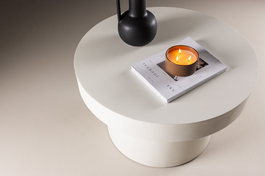 VENTURE DESIGN Malung salongbord, rundt - hvit MDF (80)