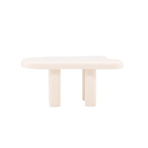 VENTURE DESIGN Strömstad soffbord, ekologiskt - vit MDF (71x100)